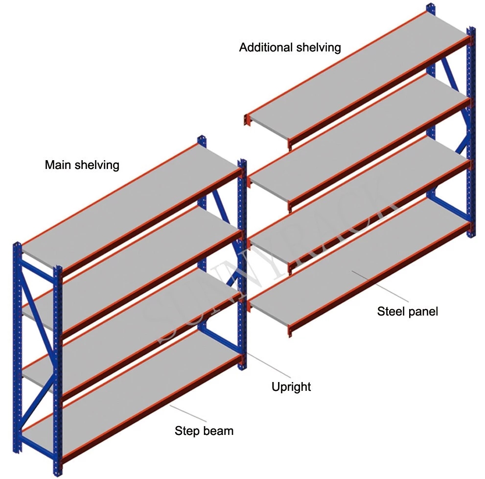 Pang -industriya Medium Duty Metal Shelving Units